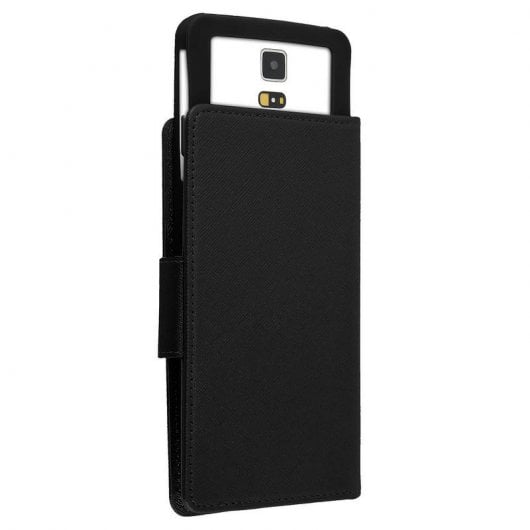 Avizar Funda Libro Negra para Smartphone Max. 139x133x71mm