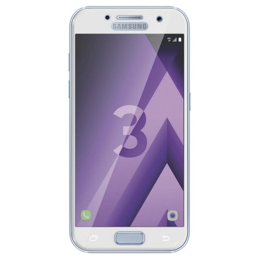 Avizar Protector Cristal Templado Curvo Borde Blanco para Samsung Galaxy A3 2017