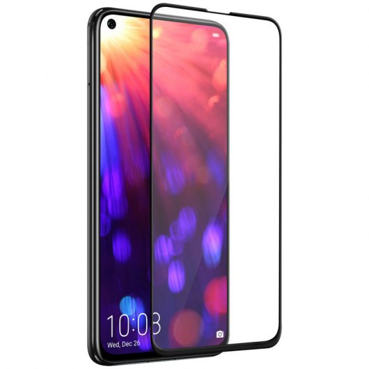Avizar Anti-Riss-Schutzfolie aus gehärtetem Glas mit schwarzem Rand für Honor View 20