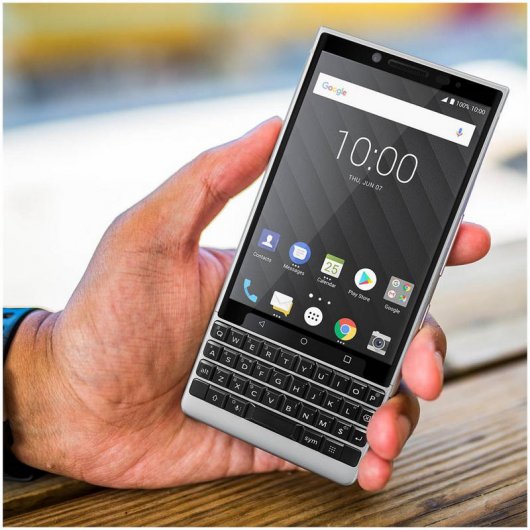 Avizar Protector Cristal Templado Antigrietas Borde Negro para BlackBerry Key 2