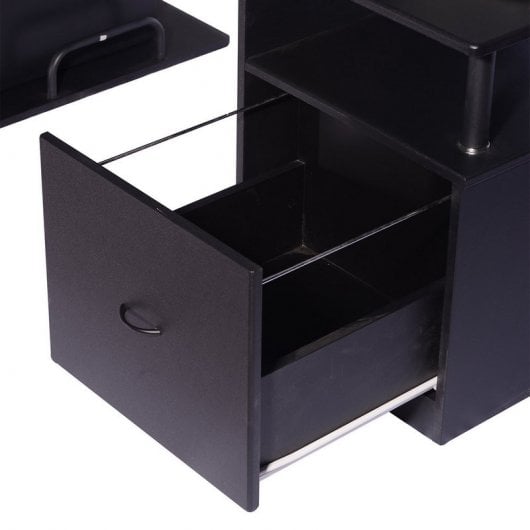 Homcom Mesa Oficina 152x60x88cm Negra