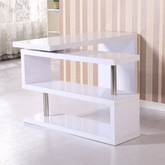 Homcom Mesa Modular de Escritório 187x50x76cm Branca