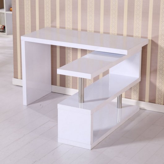 Homcom Mesa Modular de Escritório 187x50x76cm Branca