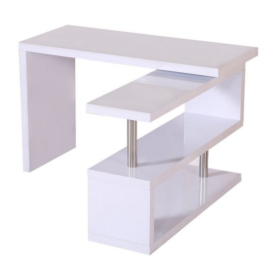 Homcom Mesa Modular de Escritório 187x50x76cm Branca