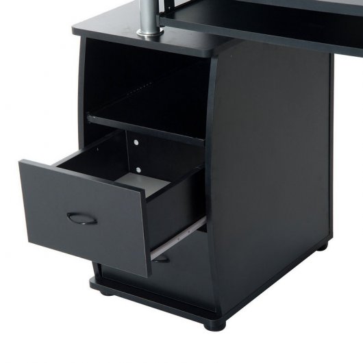 Homcom Mesa de Escritório 120x55x85cm Preta