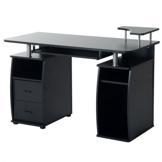 Homcom Mesa de Escritório 120x55x85cm Preta