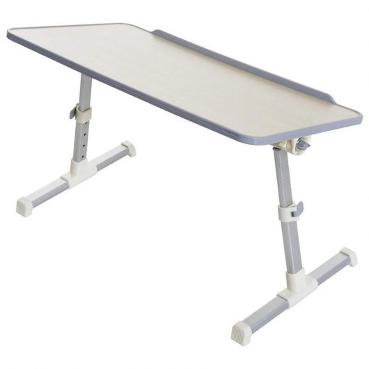 Homcom Mesita Plegable para Portátil 54x30x22cm Plata/Madera