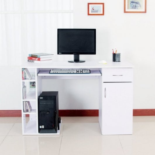 Homcom Mesa de Escritório 120x60x74cm Branca