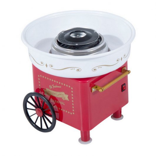 Homcom 800-018RD Máquina de Algodão Doce Vermelha