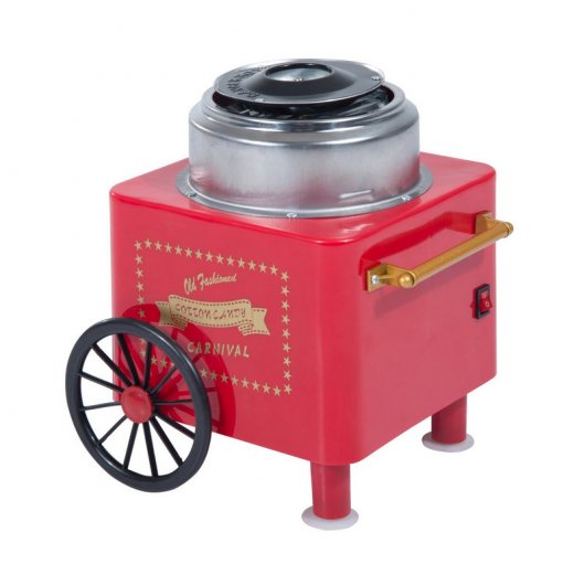 Homcom 800-018RD Máquina de Algodão Doce Vermelha