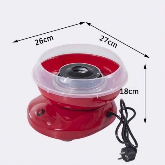 Homcom 800-016RD Máquina de Algodón de Azúcar Rojo