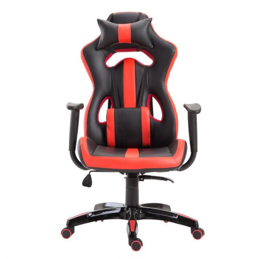 HomCom Cadeira Racing Gaming Desportiva Preta/Vermelha