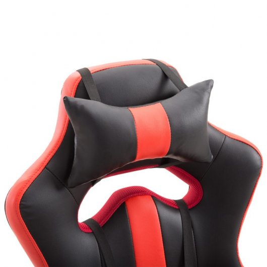 HomCom Cadeira Racing Gaming Desportiva Preta/Vermelha