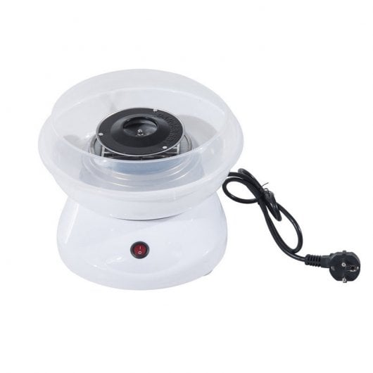 Homcom 800-016WT Máquina de Algodón de Azúcar Blanco