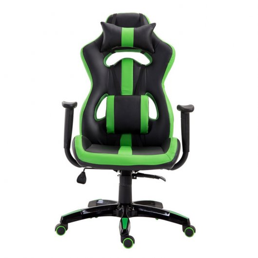 HomCom Cadeira Racing Gaming Desportiva Verde/Preta