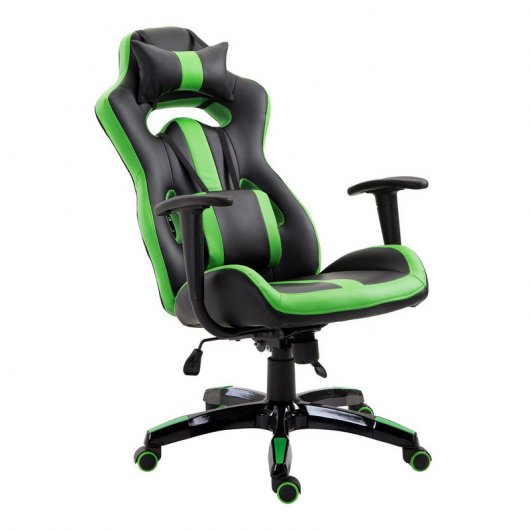 HomCom Cadeira Racing Gaming Desportiva Verde/Preta