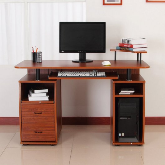 Homcom Mesa de Escritório 120x55x85cm Madeira