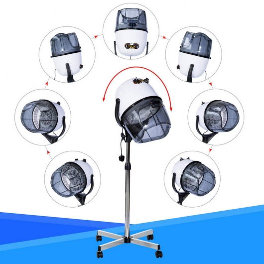 Homcom Casco Secador de Pelo para Peluquería con Soporte y Campana 1100W