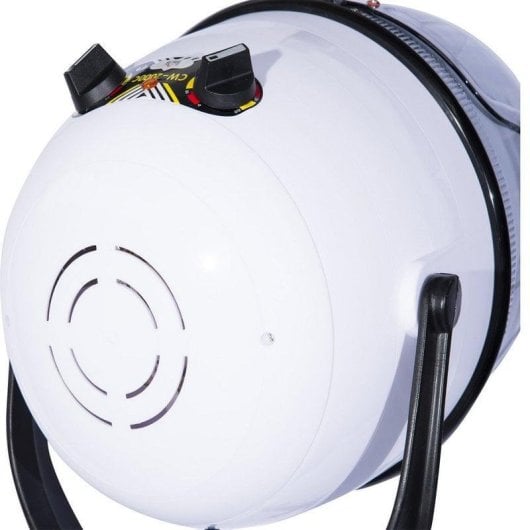 Secador de Cabelo Profissional Homcom Casco com Suporte 1100W Temperatura Ajustável Branco