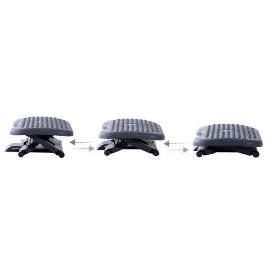 Homcom Reposapiés Ergonómico 46x35cm Negro