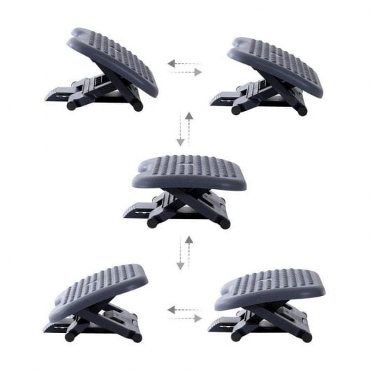 Homcom Reposapiés Ergonómico 46x35cm Negro