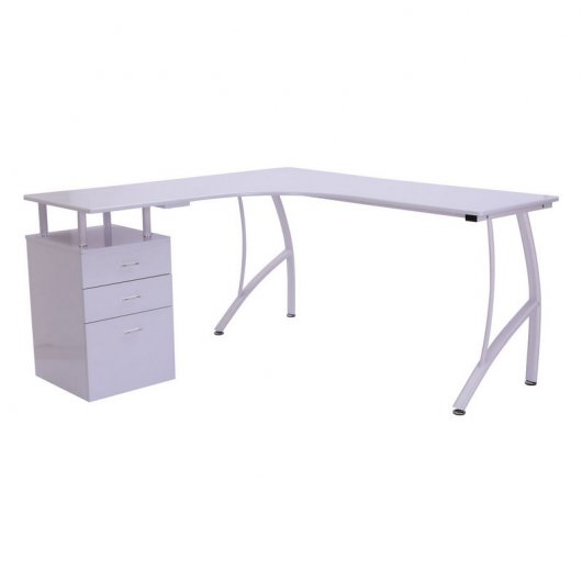 Homcom Mesa de Escritório 151x143x76cm Branca