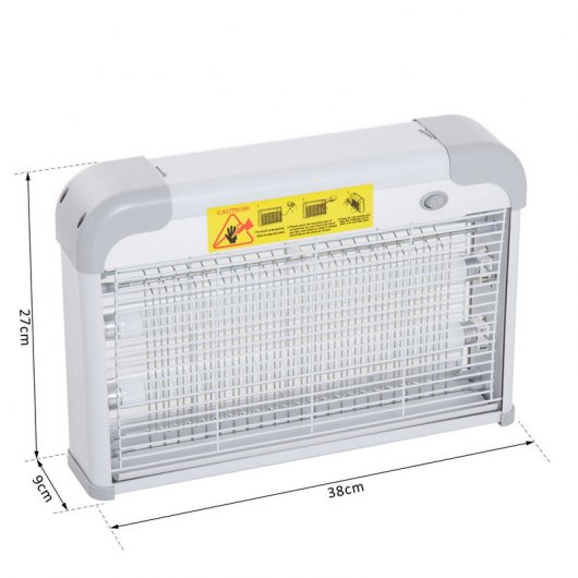 Outsunny Lámpara Anti-Insectos Eléctrica LED UV 20W