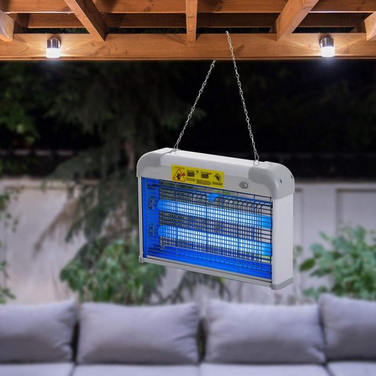 Outsunny Lámpara Anti-Insectos Eléctrica LED UV 20W