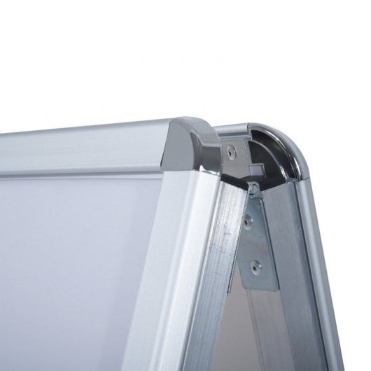 Homcom 910-005 Panel Publicitario DIN A1 con Caballete y 2 Cestas Blanco