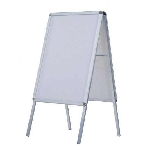 Homcom 910-006 Panel Publicitario Doble Cara Aluminio y PVC Blanco