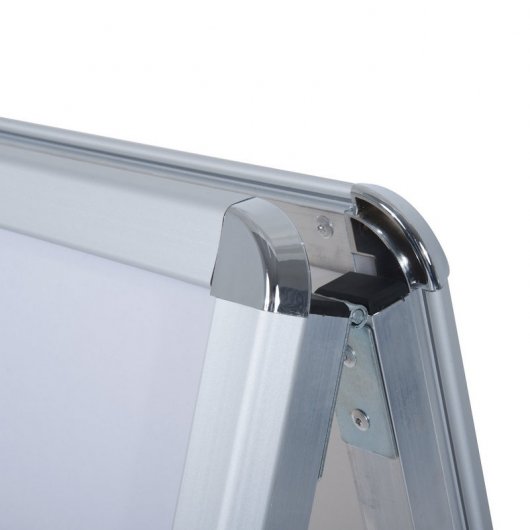 Homcom 910-006 Panel Publicitario Doble Cara Aluminio y PVC Blanco