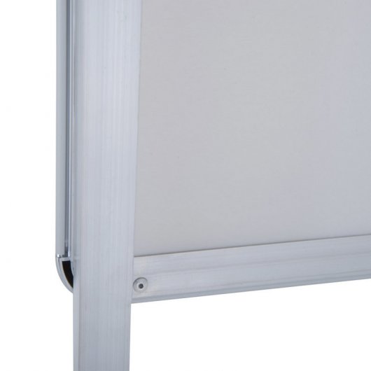 Homcom 910-006 Panel Publicitario Doble Cara Aluminio y PVC Blanco