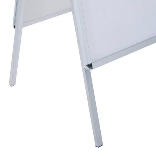 Homcom 910-006 Panel Publicitario Doble Cara Aluminio y PVC Blanco