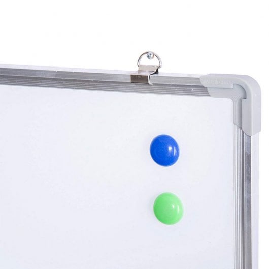 Homcom Pizarra Magnética con 10 Imanes/1 Borrador/4 Rotuladores 60x45cm Blanca