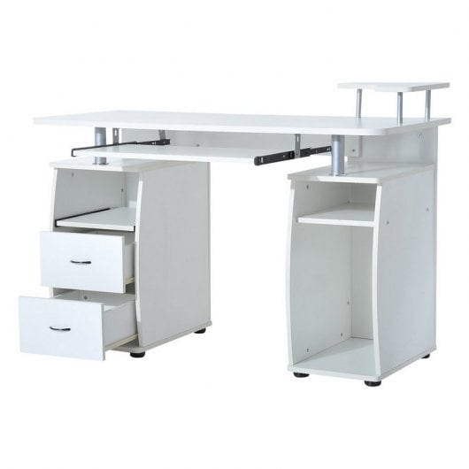 Homcom Mesa de Escritório 120x55x85cm Branca