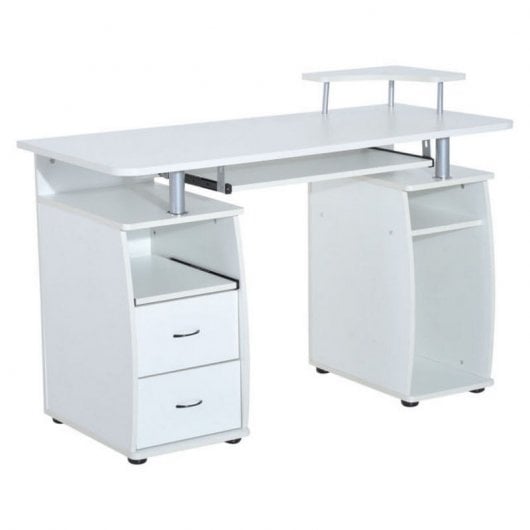 Homcom Mesa de Escritório 120x55x85cm Branca