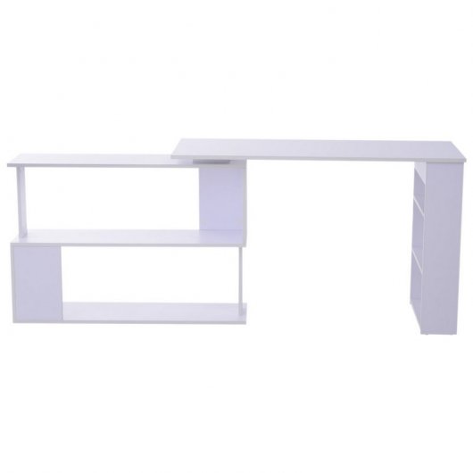 Homcom Mesa Modulable Oficina 120x50x74cm Blanca