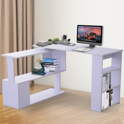 Homcom Mesa Modulable Oficina 120x50x74cm Blanca
