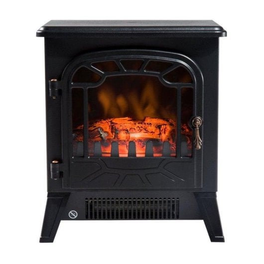 Lareira Elétrica Homcom 820-069 1800W Chão Porta Vidro Segurança