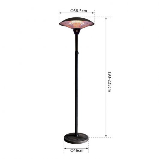 Homcom Estufa de Pie Eléctrica 1200W