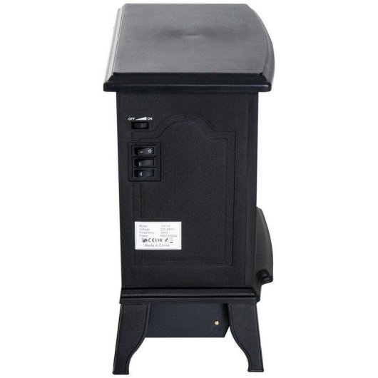 Homcom Chimenea Eléctrica Ventana Acero 1800W