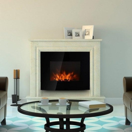 Lareira Elétrica Homcom 1800W Parede Controle Remoto LED Multicor