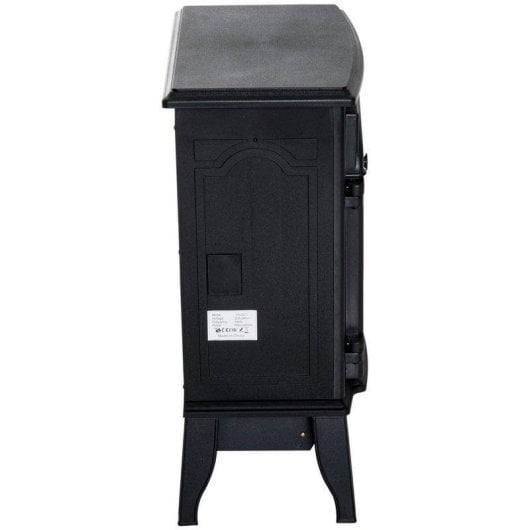 Lareira Elétrica HomCom Chimenea Eléctrica Móvel 2000W Chão com Llama LED