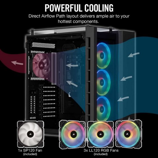 Corsair Crystal 680X RGB Cristal Templado USB 3.0 Negra