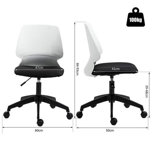 Vinsetto Silla de Oficina con Ruedas Ajustable