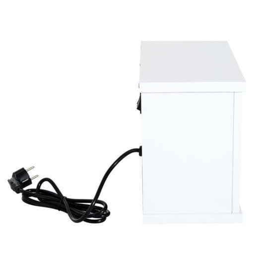 Lareira Elétrica Homcom 1200W Portátil Chão Vidro Temperado