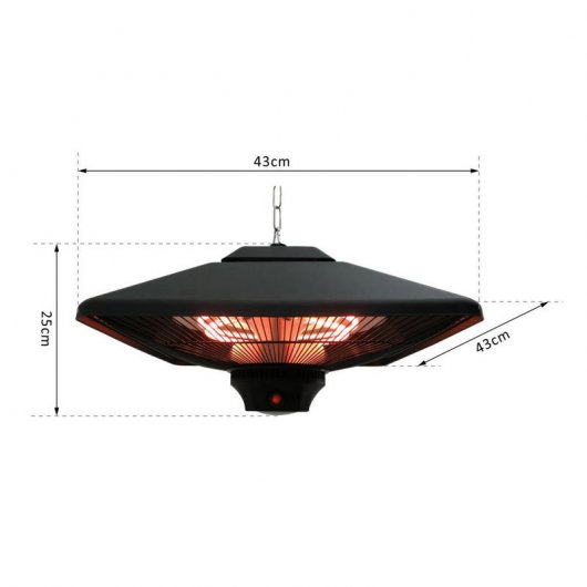 Homcom Estufa Colgante 2000W