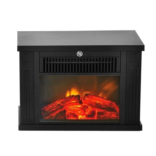 Lareira Elétrica Homcom 1200W Portátil Chão Vidro Templado