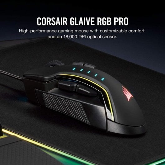 Corsair Glaive Pro RGB Ratón Gaming 18000DPI Negro