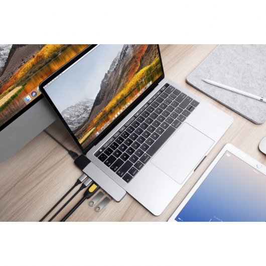 Concentrateur USB-C multiport Argent HyperDrive NET